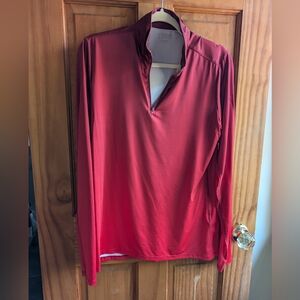 Red medium Riding Sport long sleeve riding top w/ mesh sleeves